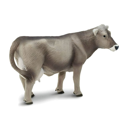 Swiss Brown Cow toy in rubber figure