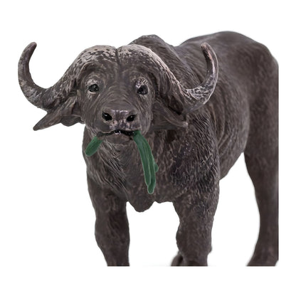 African Buffalo rubber figure in detail