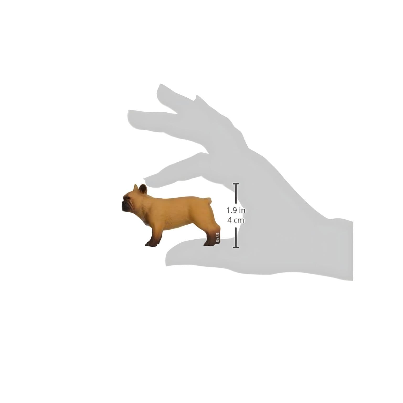 Figura de borracha Buldogue Francês com imagem complementar