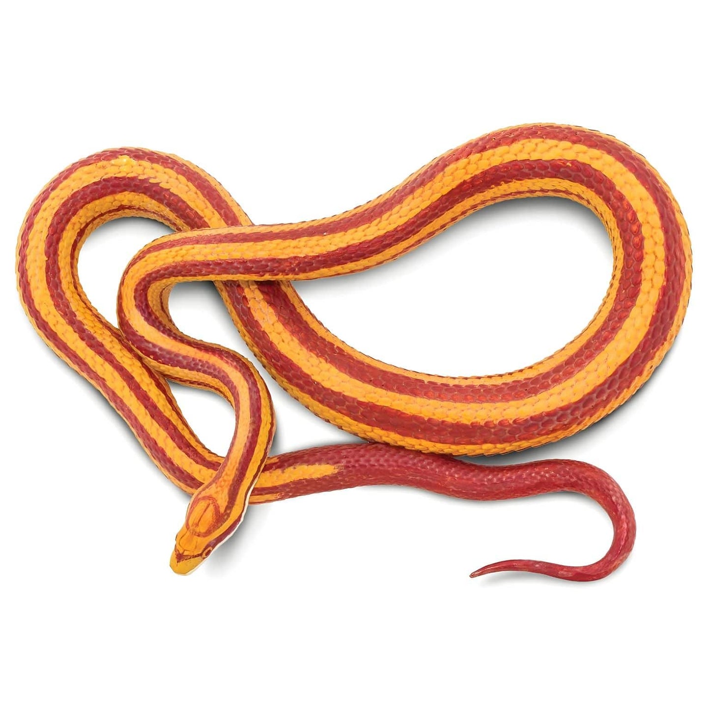 Figura de borracha cobra-do-milho em detalhe para coleção e faz de conta