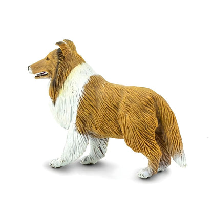 Collie rubber figure in detail