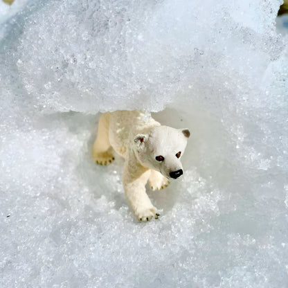 Polar Bear cub rubber figure for Arctic play