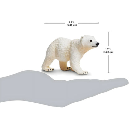 Polar Bear cub rubber figure for Arctic play