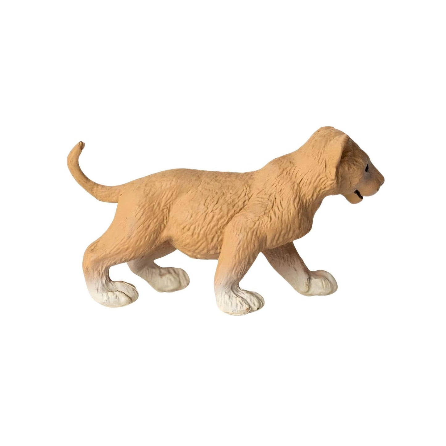 Figura de borracha cria de leão para brincadeiras com animais da savana