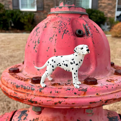 Dalmatian rubber figure from another perspective