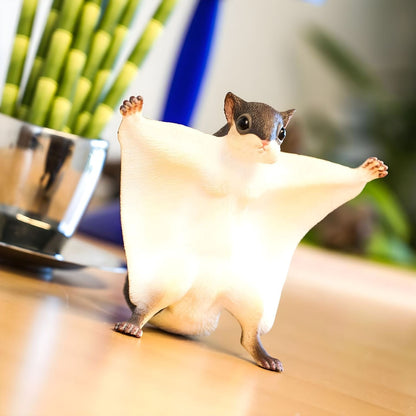 Flying Squirrel rubber figure with complementary image
