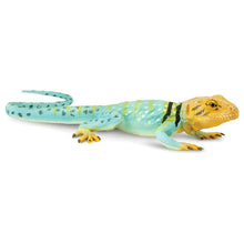 Iguana-de-colar de brinquedo em figura de borracha