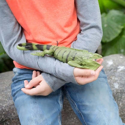 Green iguana animal figure designed for adventure and imagination