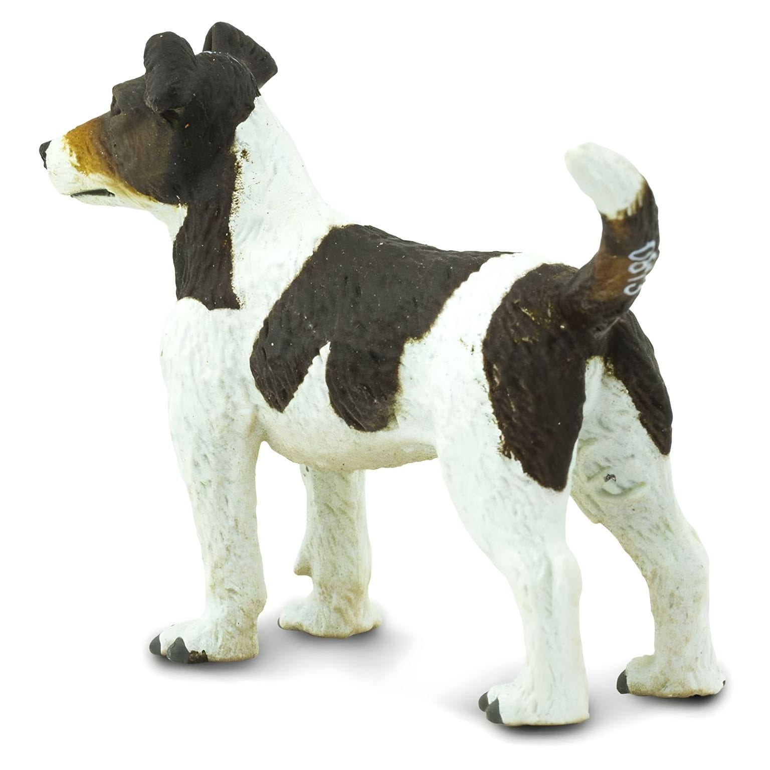 Detalhe da figura de borracha Jack Russell Terrier