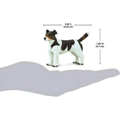 Jack Russell Terrier rubber figure with complementary image
