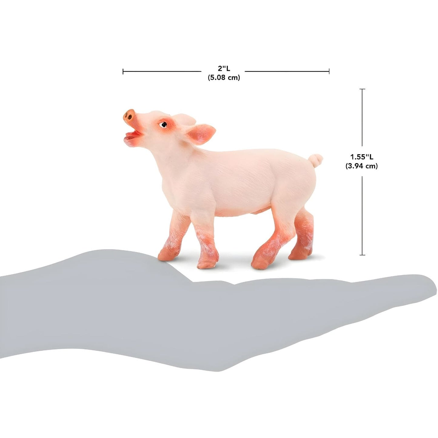 Figura de borracha Leitão em vista traseira