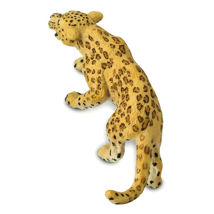 Leopard rubber figure for wildlife play
