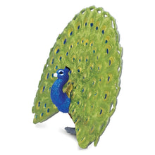 Figura de borracha Pavão em perspetiva frontal