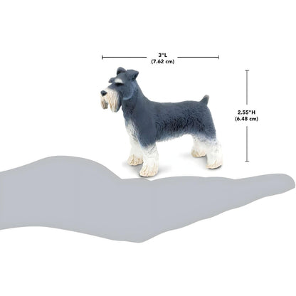 Rubber Schnauzer figure with complementary image