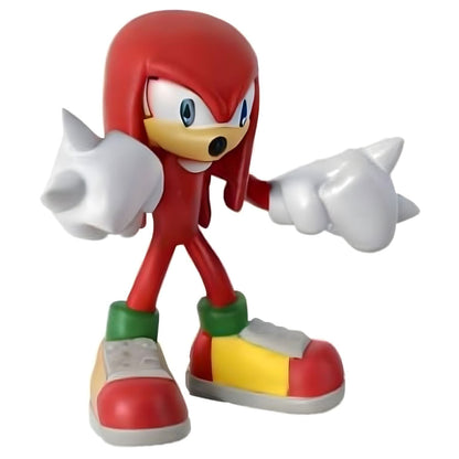Sonic rubber figure - Knuckles red character with big fists in action pose