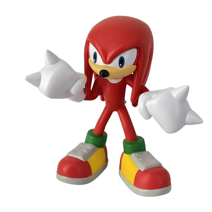 Sonic rubber figure - Knuckles red character with big fists in action pose