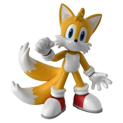 Sonic rubber figure - Tails yellow with two tails, white gloves and red trainers