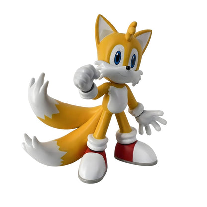 Sonic rubber figure - Tails yellow with two tails, white gloves and red trainers