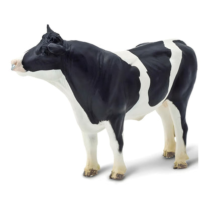 Spotted Holstein Bull toy in rubber figure