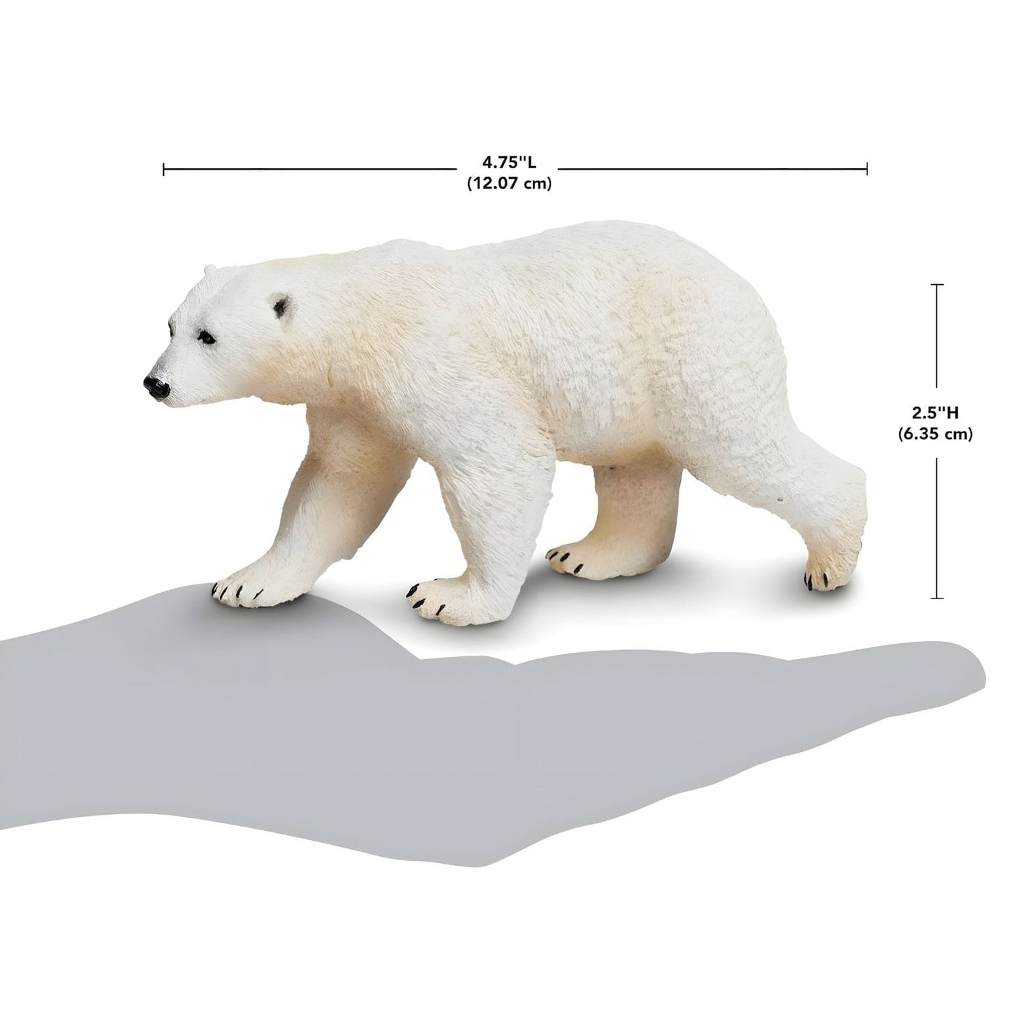 Brinquedo urso polar com acabamento realista para histórias de natureza