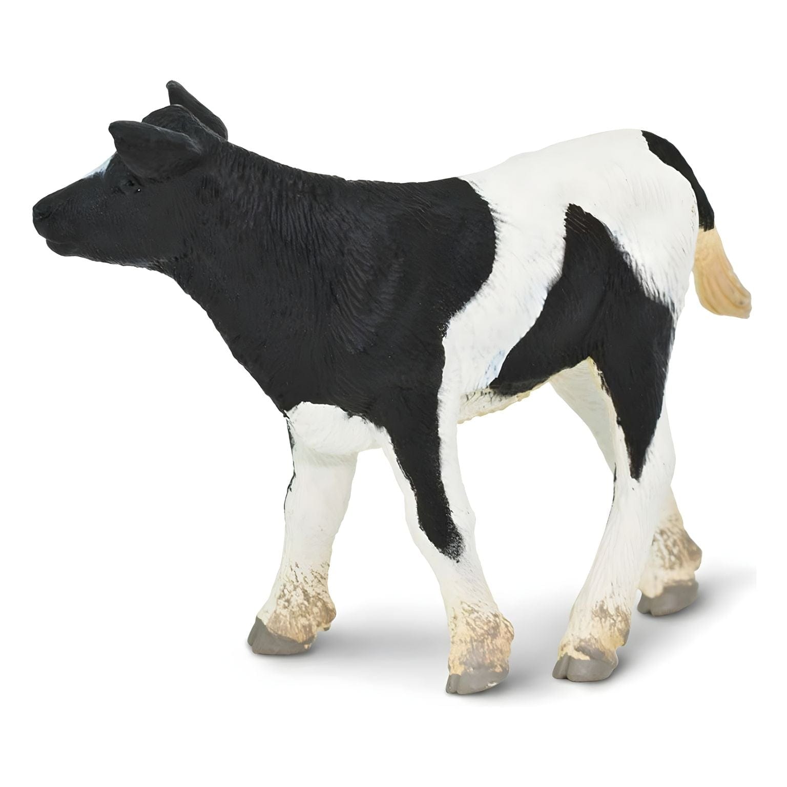 Figura de borracha Vitelo Holstein malhado em detalhe