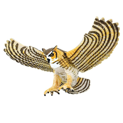 Virginia owl rubber figure for forest and nature play