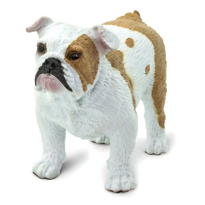 Bulldog rubber figure in focus
