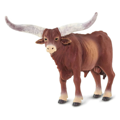 Rubber Ankole Watusi Bull Figure