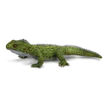Figura de borracha Tuatara em vista lateral