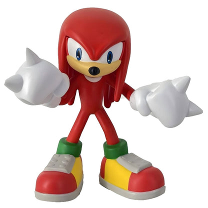 Sonic rubber figure - Knuckles red character with big fists in action pose