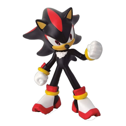 Sonic rubber figure - Shadow black with red details and raised fist