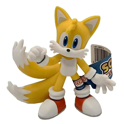 Sonic rubber figure - Tails yellow with two tails, white gloves and red trainers