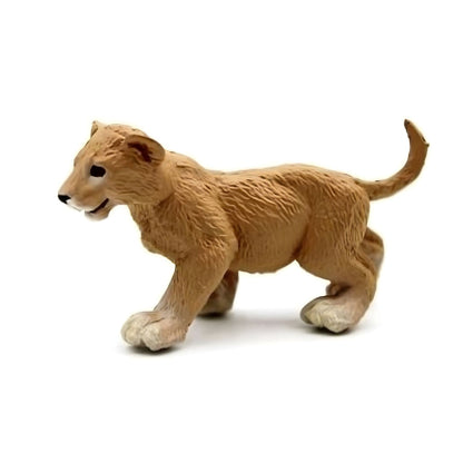 Lion cub rubber figure for savanna animal play
