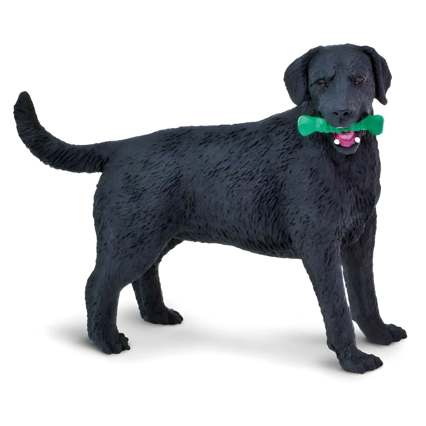 Figura de borracha Labrador preto em destaque