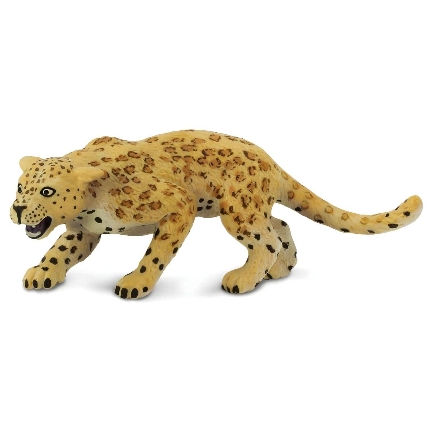 Figura de borracha leopardo para brincadeiras de vida selvagem