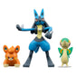 Figuras Pokémon - Snivy, Pawmi e Lucario
