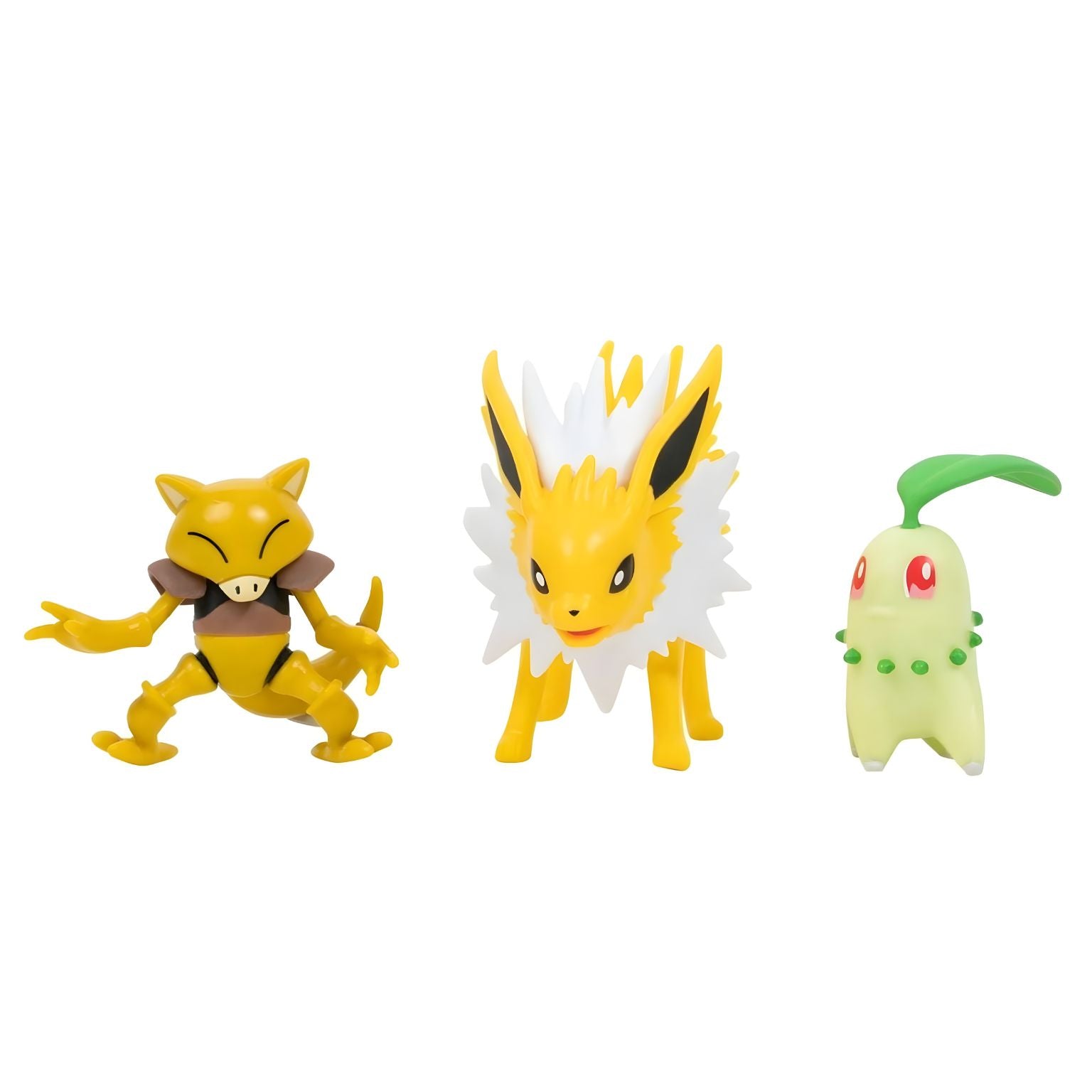 Figuras Pokémon (Chikorita + Abra + Jolteon)