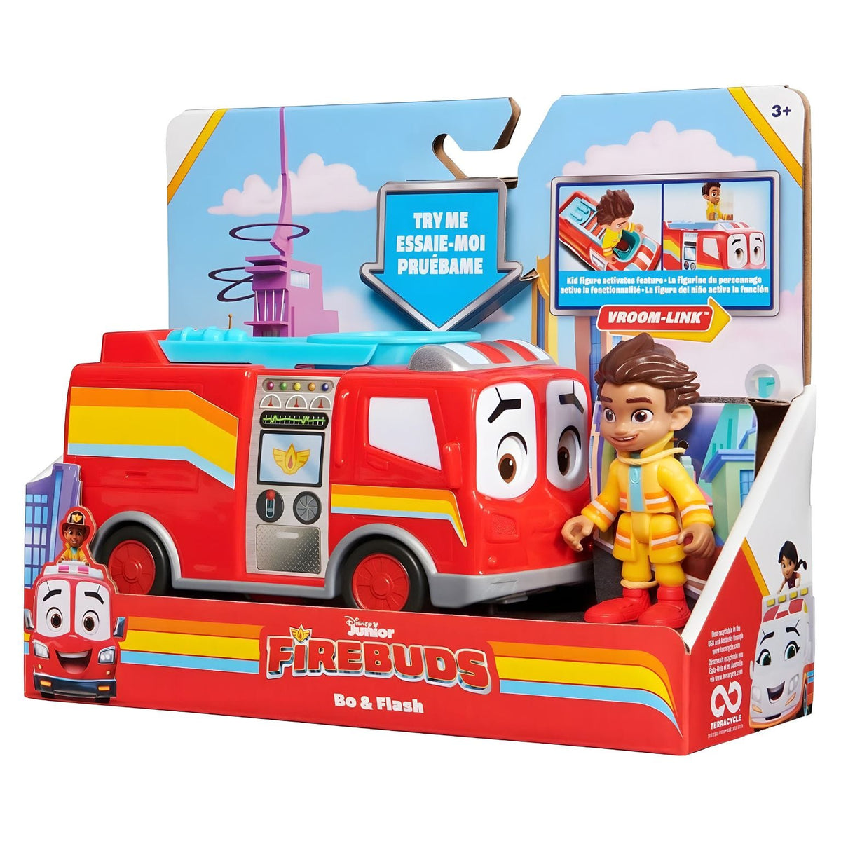 Disney Junior Firebuds Bo and Flash on a rescue mission