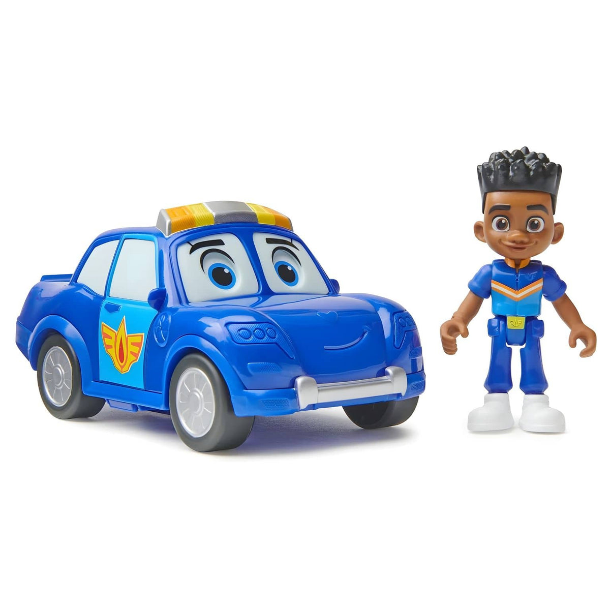 Firebuds Jayden with Piston Disney Junior rescue vehicle