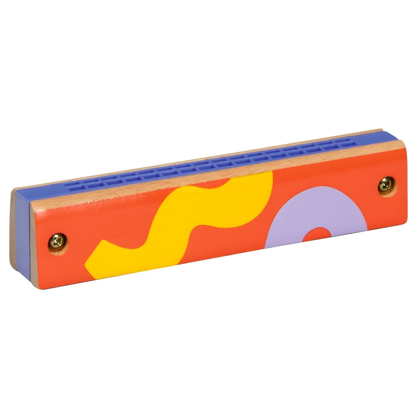 Harmónica infantil colorida Spiegelburg em laranja, amarelo, lilás e azul