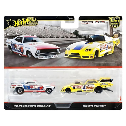 Hot Wheels 72 Plymouth Cuda FC Rob N Pinks pack Car Culture two race cars