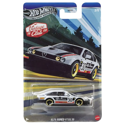 Hot Wheels Silver Series Alfa Romeo GTV6 1968 in collectible packaging main view