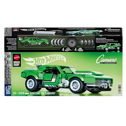 Hot Wheels Speed Series Custom 68 Camaro green buildable with racing style