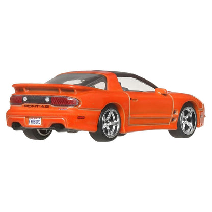 Hot Wheels Pontiac Firebird 2002 orange miniature sports car