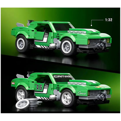 Hot Wheels Speed Series Custom 68 Camaro green buildable with racing style