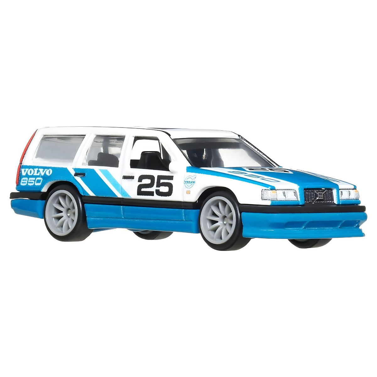 Hot Wheels Volvo 850 Estate miniature car with a tall station wagon rear.