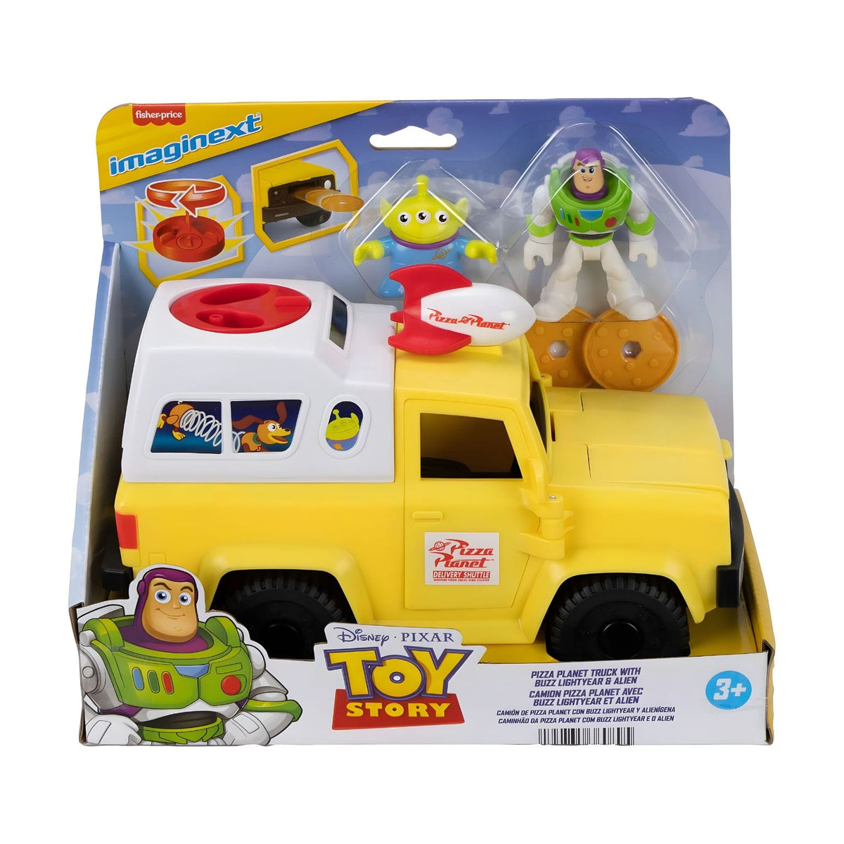 Imaginext Toy Story Pizza Planet Truck with Buzz Lightyear and Alien