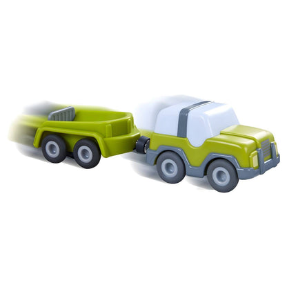 Children's jeep with trailer for creative adventures at home