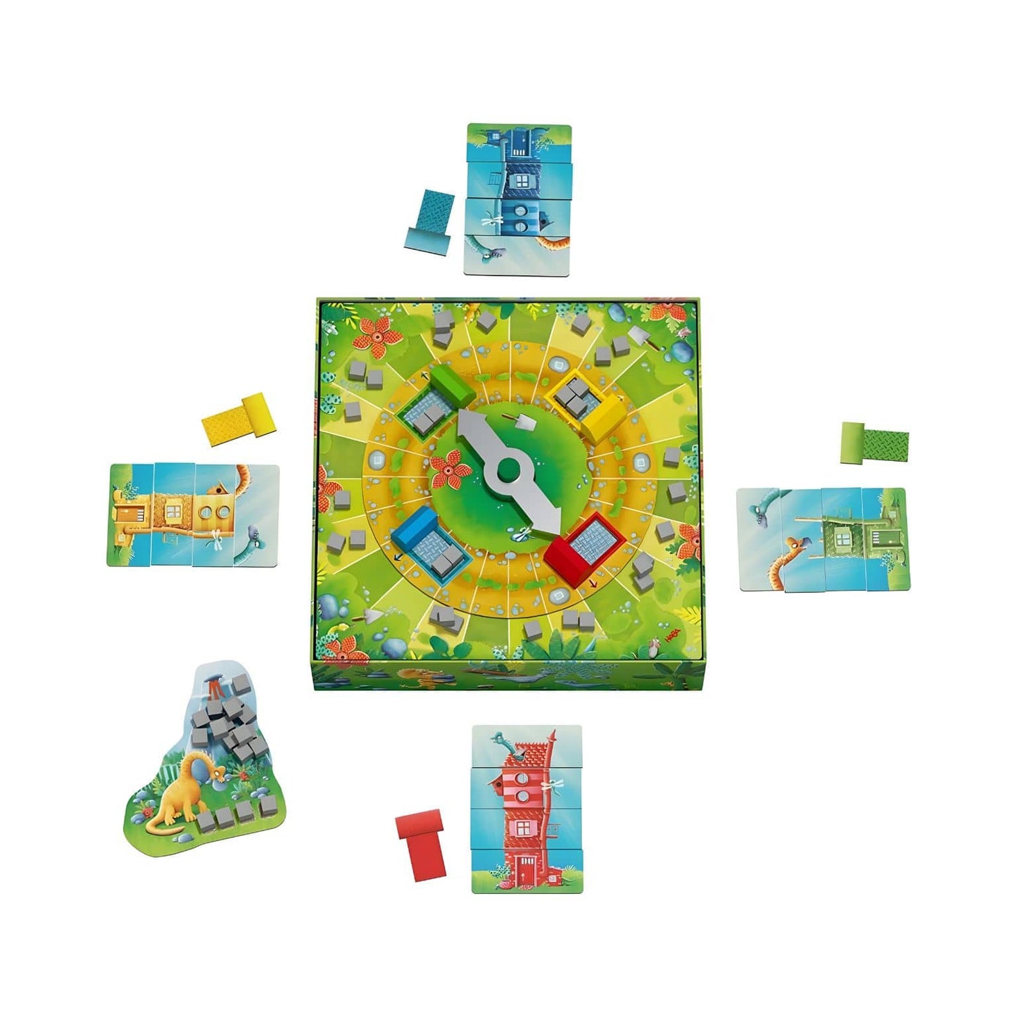 Jogo A Equipa de Construção dos Dinossauros - componentes de jogo