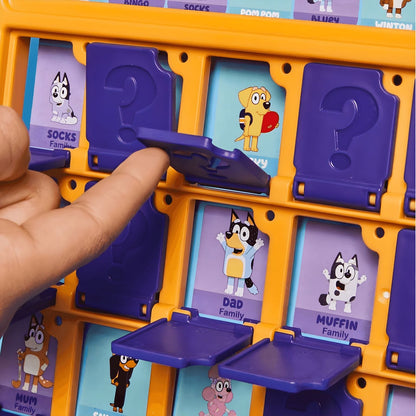 Detail of the Who Is It? Bluey game for observation play